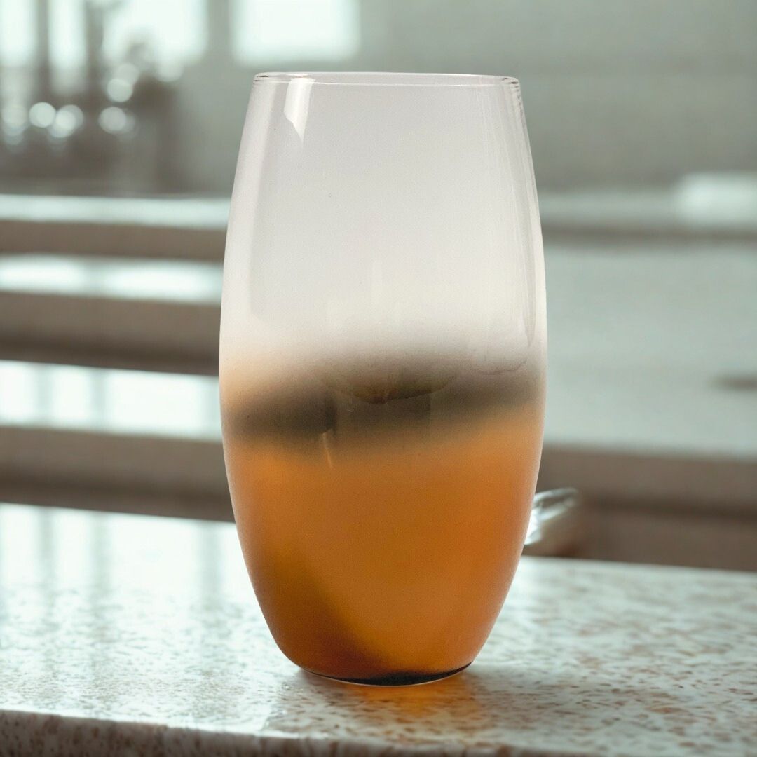 COPO ALTO VIDRO TRANSPARENTE C/DETALHE COBRE MODALI DESIGN JOGO 6 PECAS