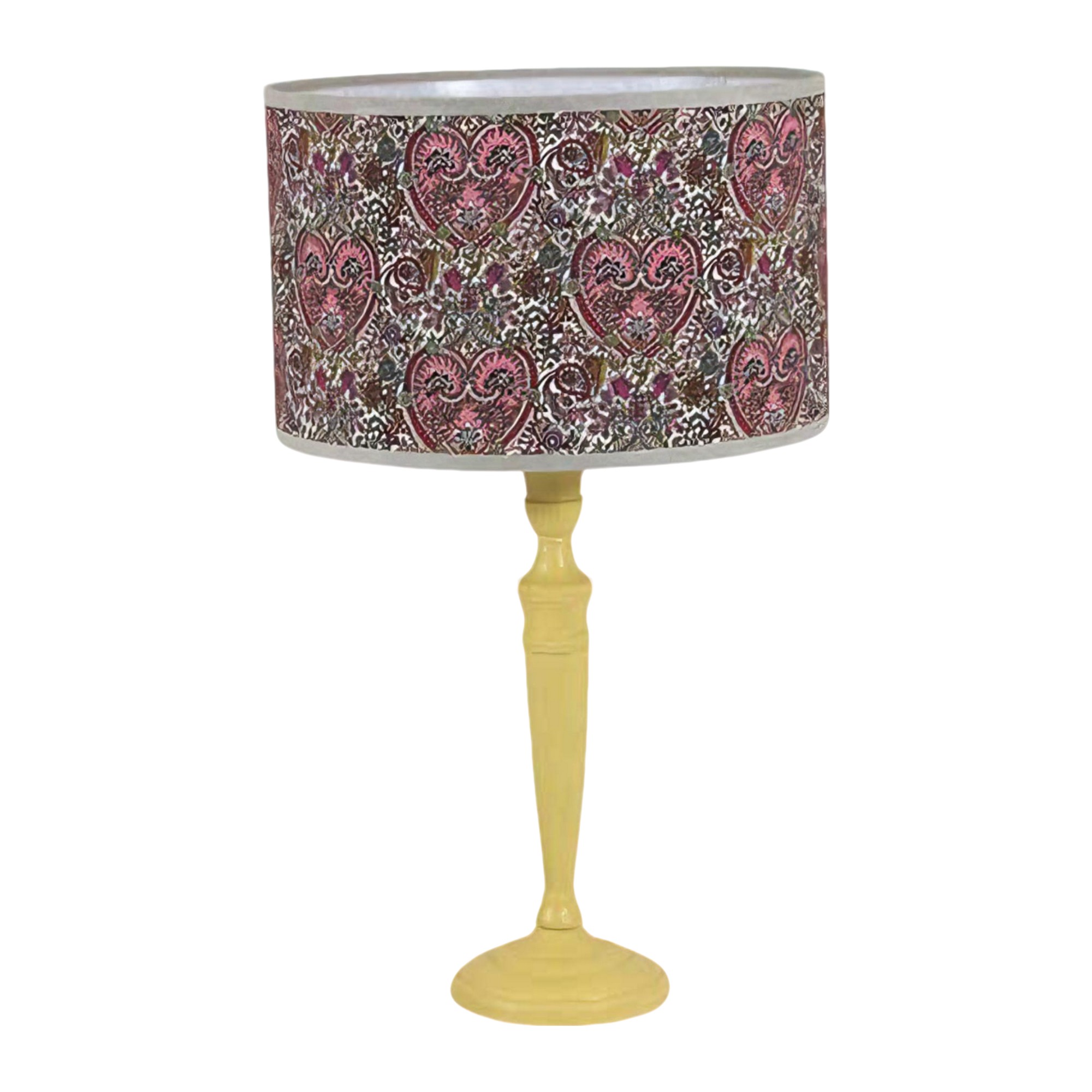 ABAJOUR MARIE RESINA AMARELO FLORAL MODALI DESIGN