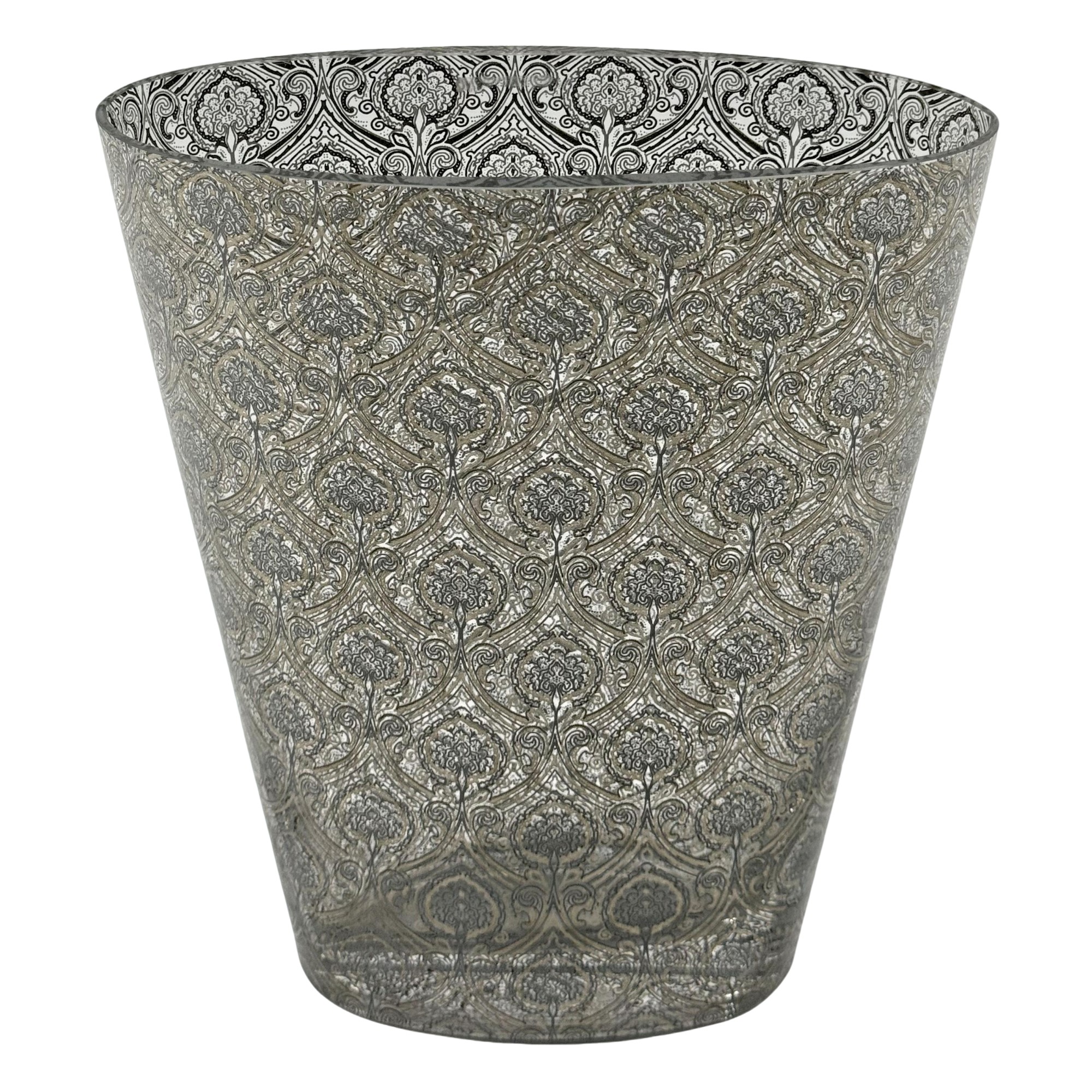 VASO OVAL PAULA DUPONT CRISTAL/PRATEADO A CASA K