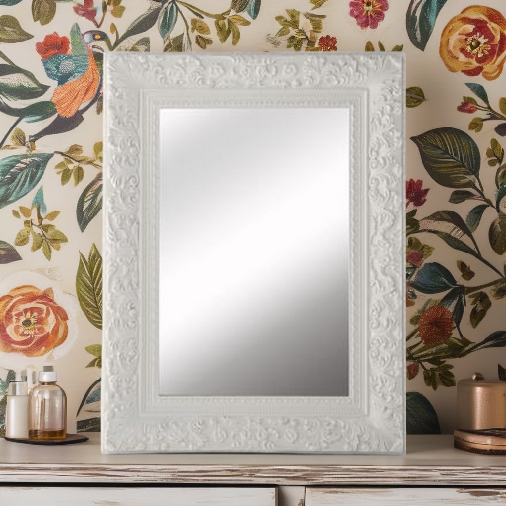 ESPELHO TENDENCE MOLDURA BRANCO 