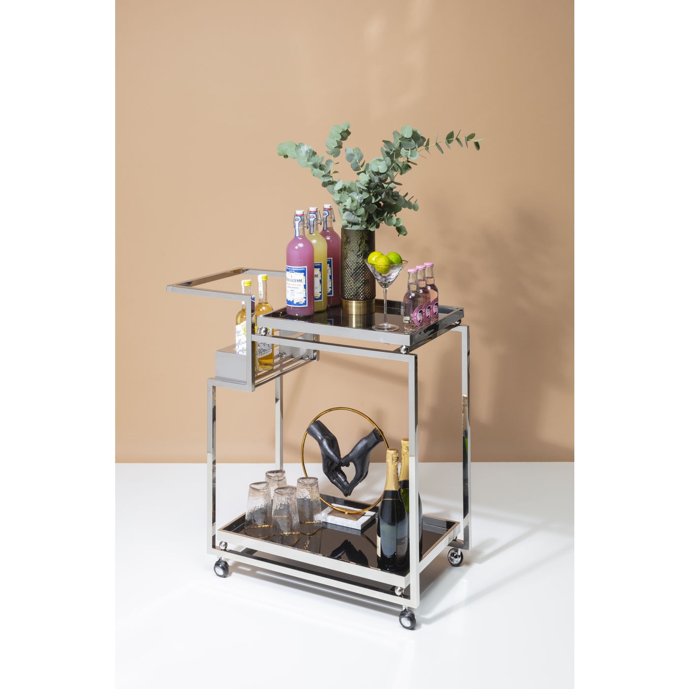 CARRINHO BAR BARFLY SILVER