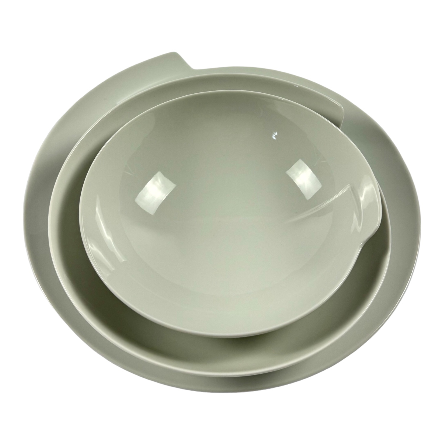 PRATOS A LA CARTE PAPYRUS WEISS PORCELANA ROSENTHAL JOGO 3 PEÇAS