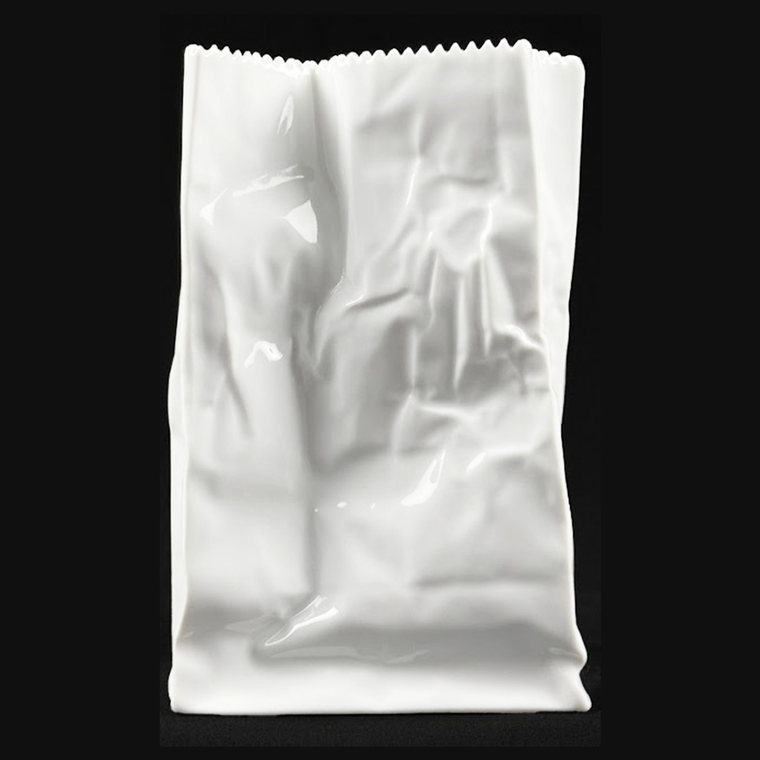 VASO SACO PORCELANA BRANCA ROSENTHAL