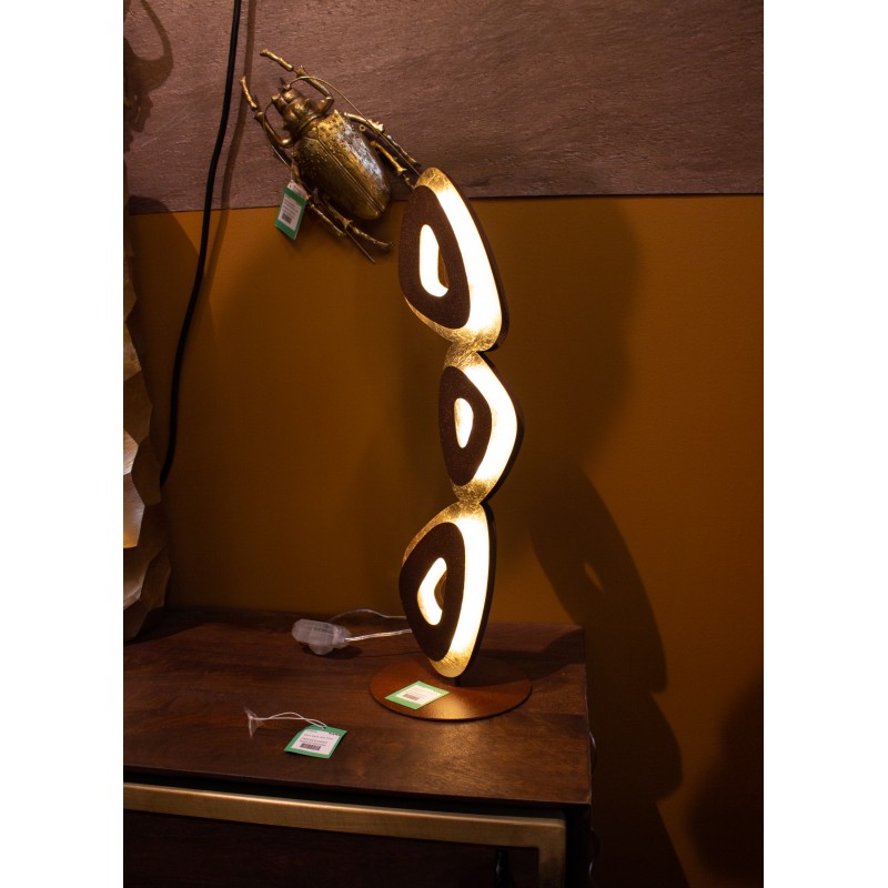 ABAJOUR TRIANGULO LED METAL 