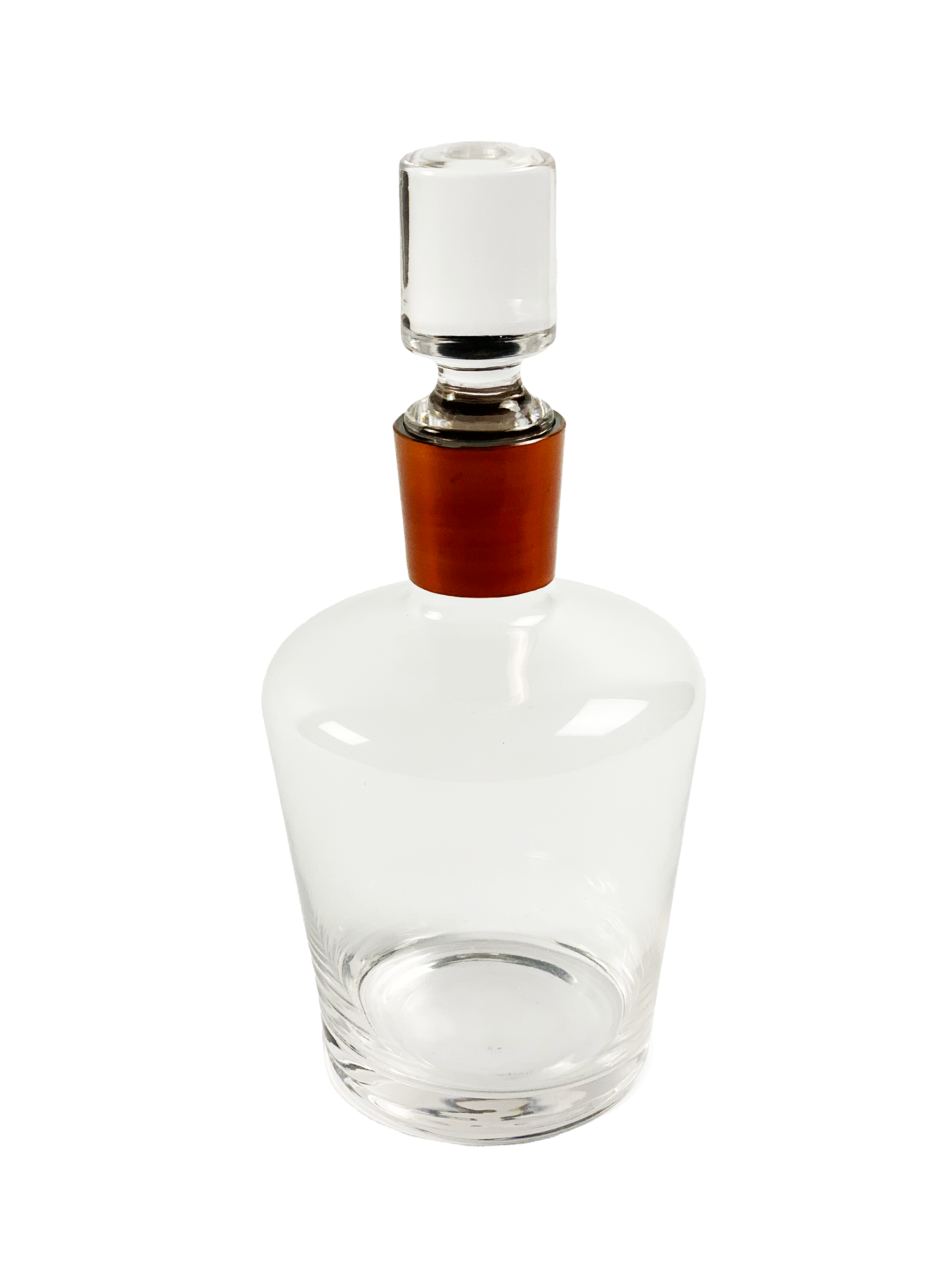 GARRAFA JULIA VIDRO TRANSPARENTE C/DETALHE COBRE MODALI DESIGN