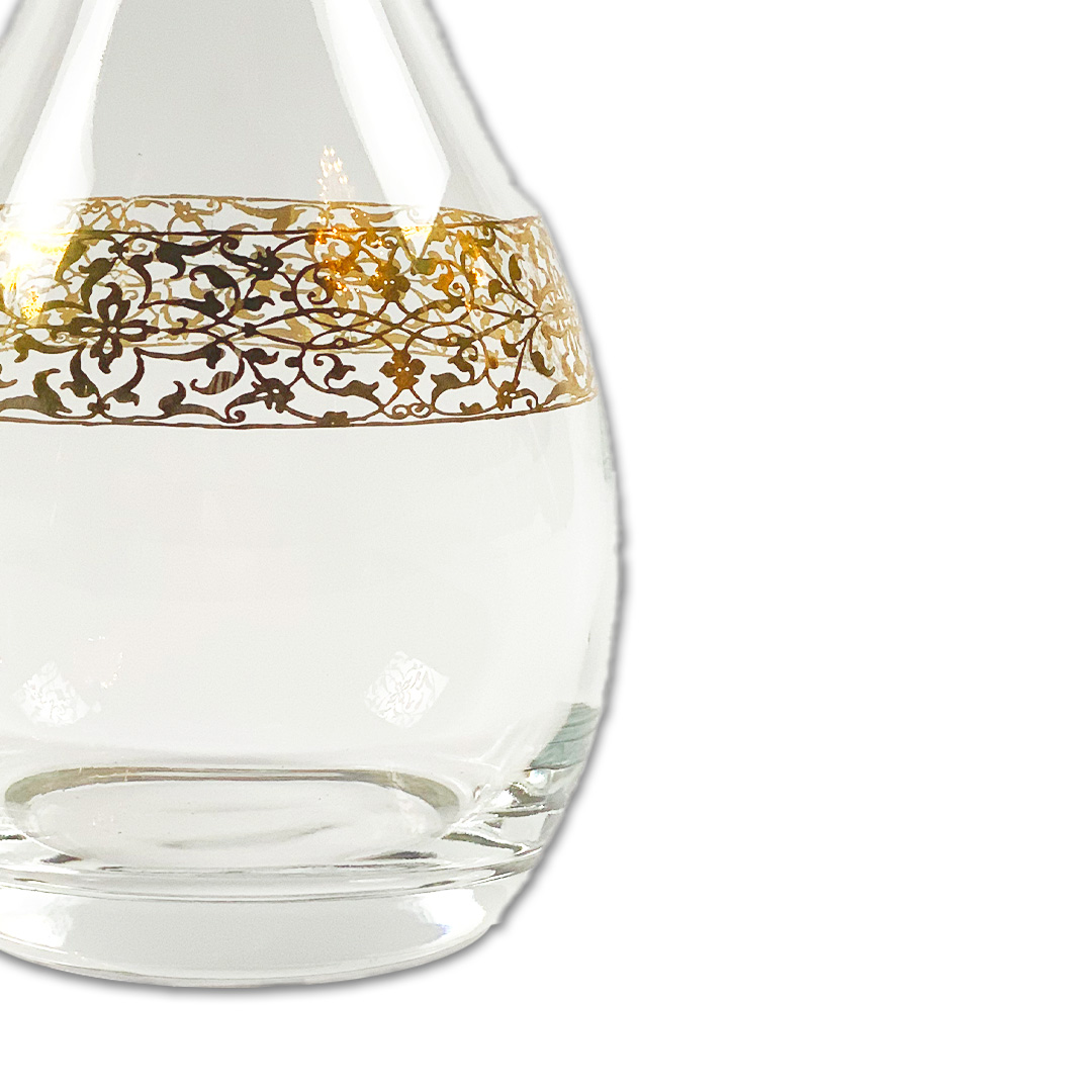 GARRAFA VIRGINIA CRISTAL/DOURADO A CASA K