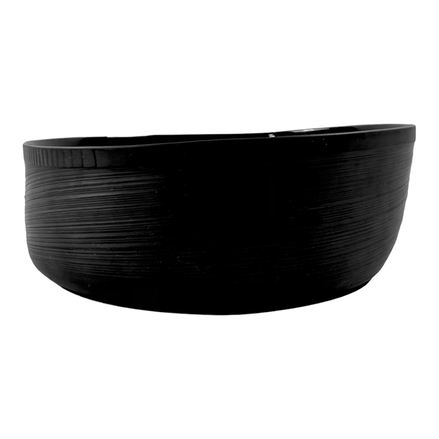 CENTRO MESA PAPYRUS RELIEF PORCELANA PRETO ROSENTHAL