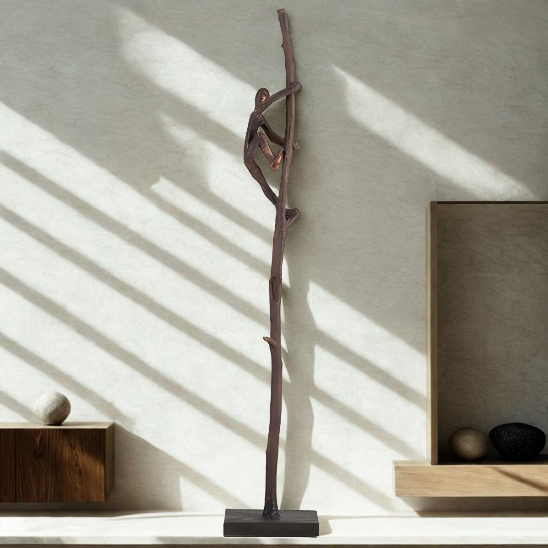 ESCULTURA HOMEM TRONCO RESINA BRONZE ENVELHECIDO MODALI DESIGN