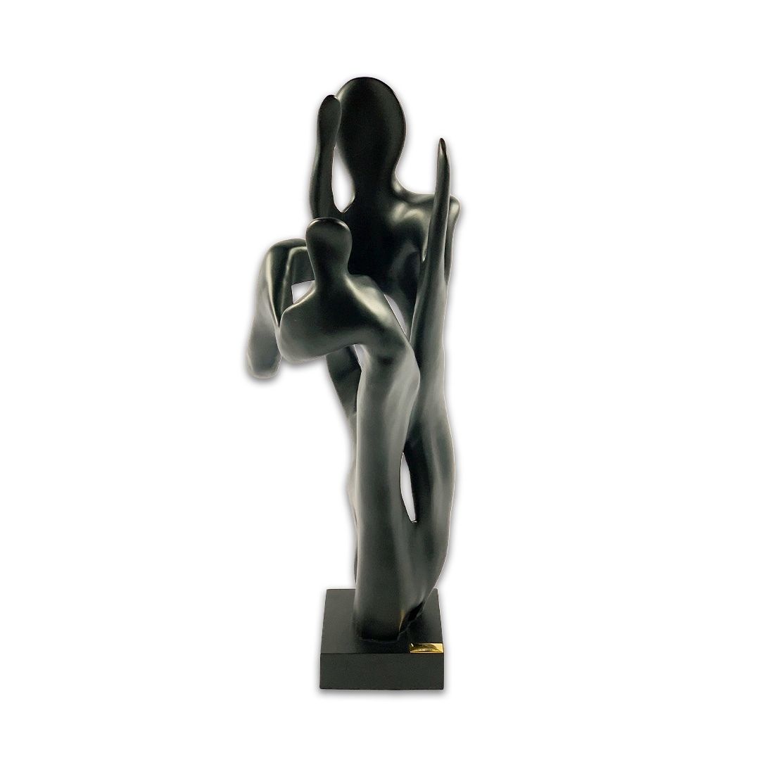 ESCULTURA APLAUSO RESINA PRETO MODALI DESIGN