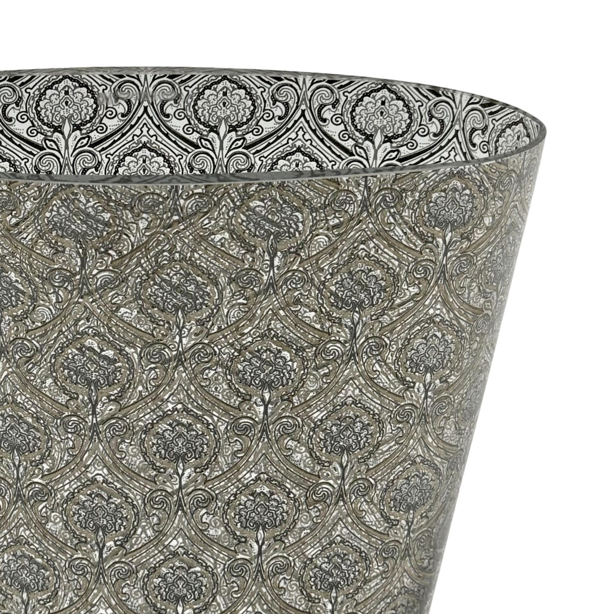 VASO OVAL PAULA DUPONT CRISTAL/PRATEADO A CASA K