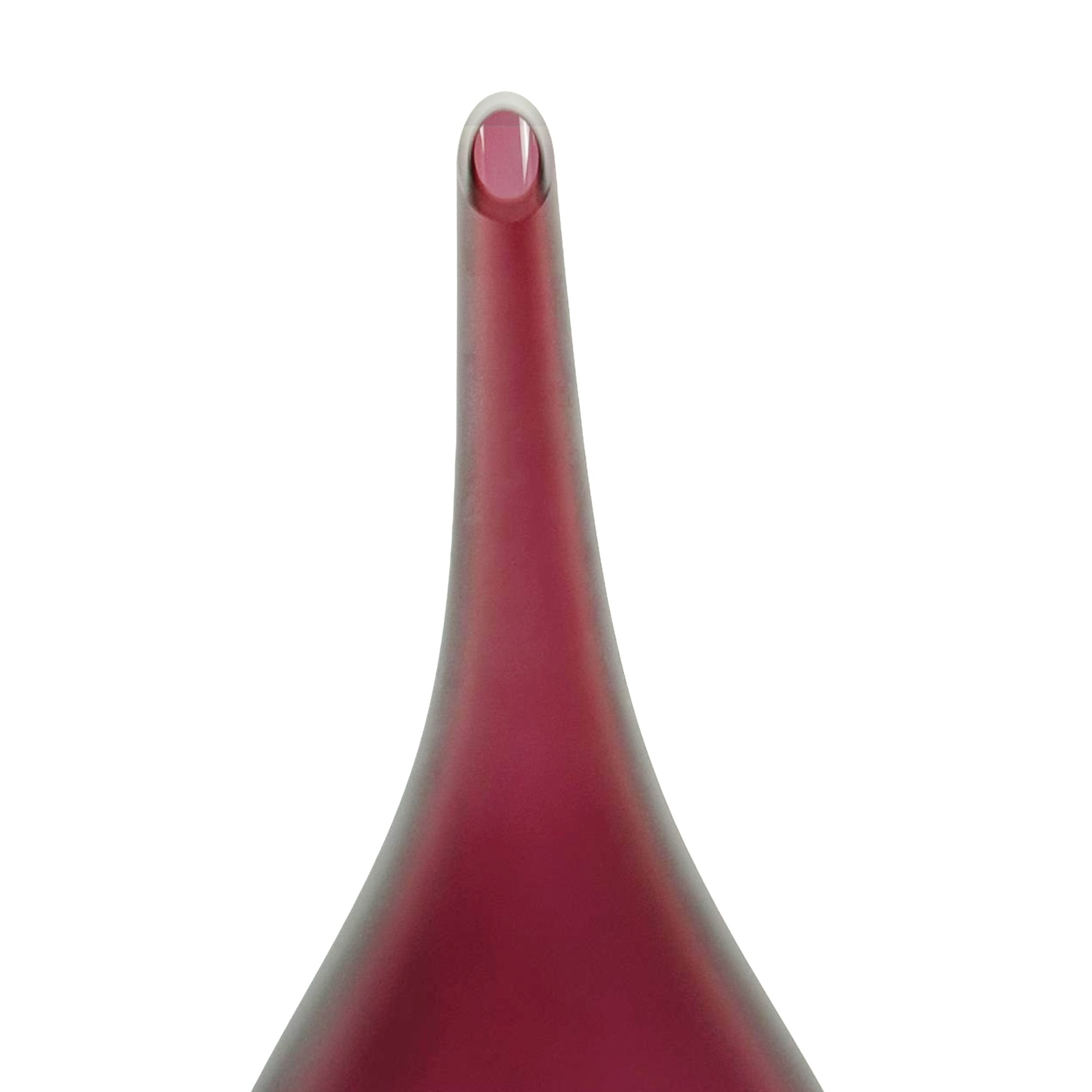 VASO BRINA GLAZED CRISTAL VERMELHO/ACO FOSCO