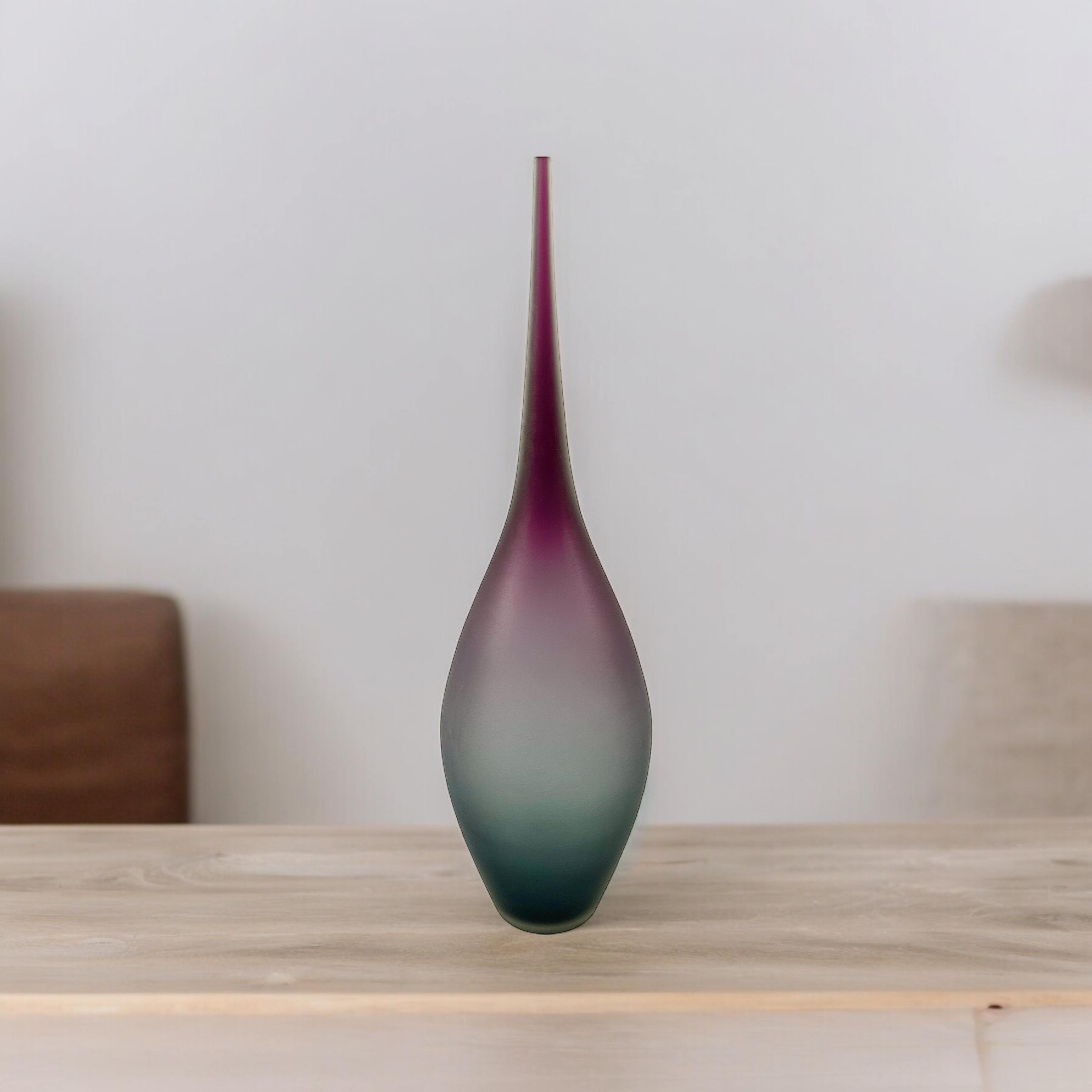 VASO AMPOLLA CRISTAL RUBI/ACO FOSCO