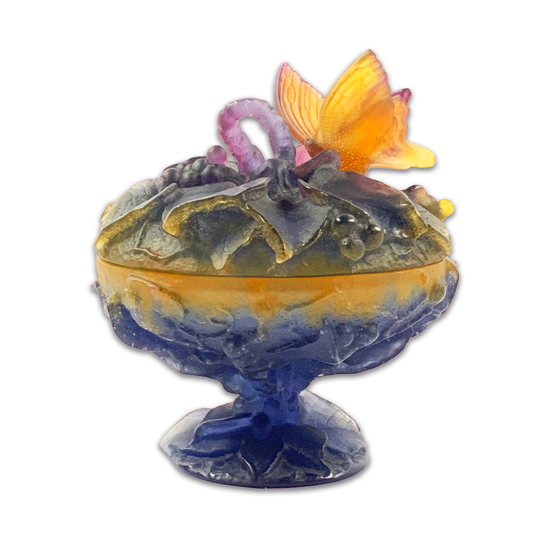 BOMBONIERE PAPILLON CRISTAL DAUM