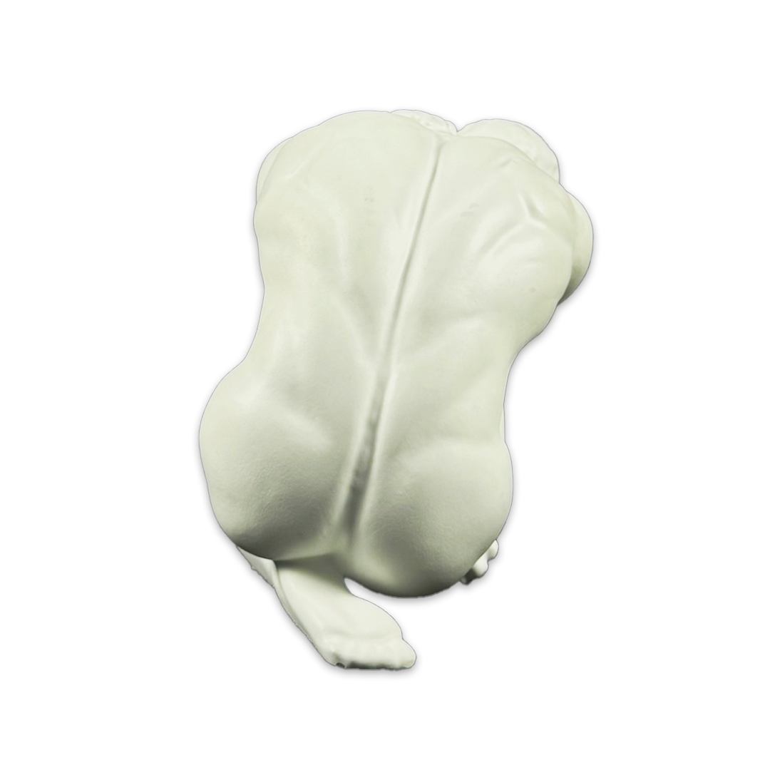 ESCULTURA MAN ENCOLHIDO RESINA BRANCO MODALI DESIGN