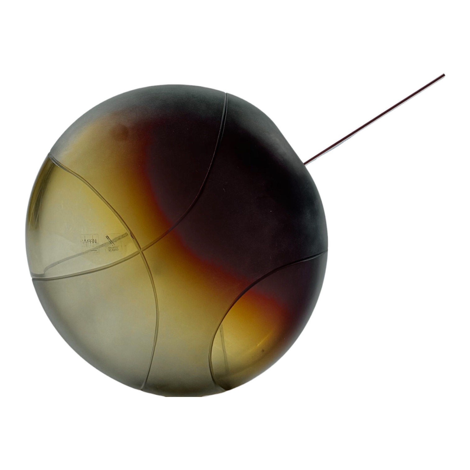 VASO DISKO MIRRORS CRISTAL VERMELHO/ACO FOSCO