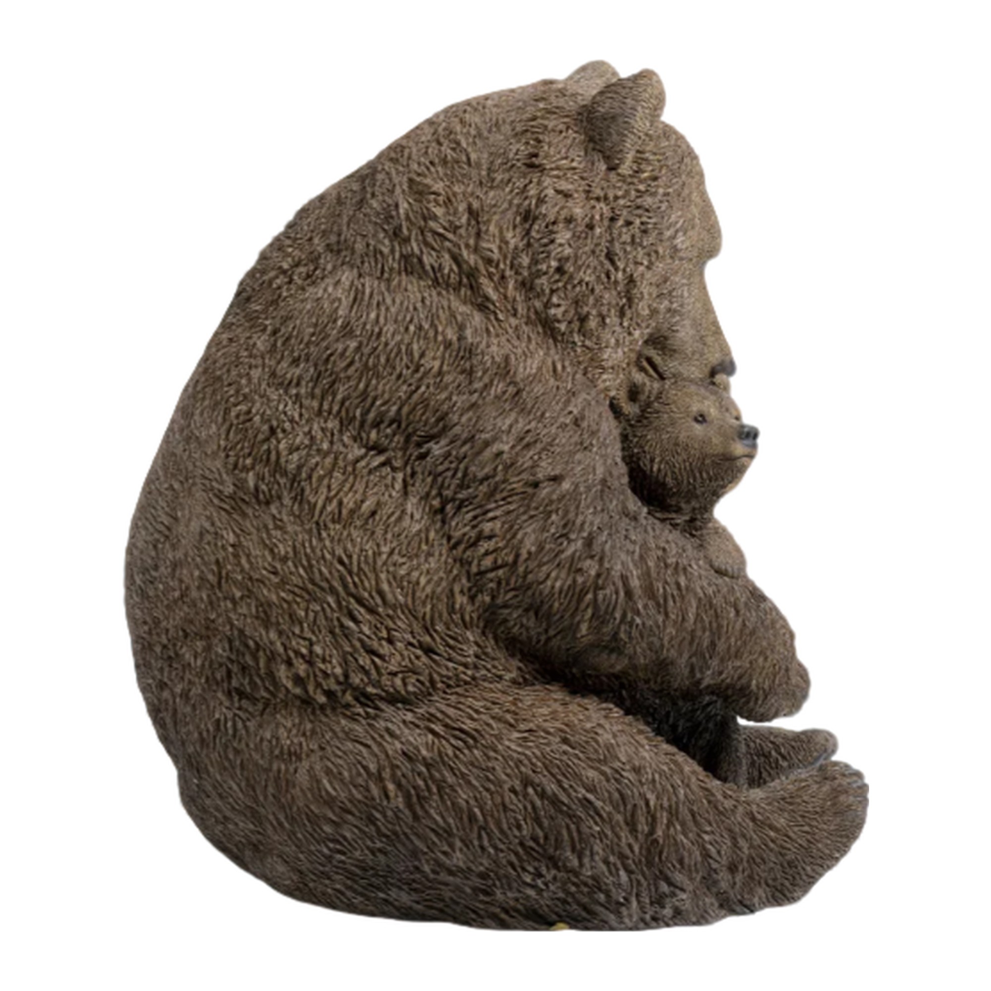 ESCULTURA  ABRACO URSO FAMILIA RESINA 