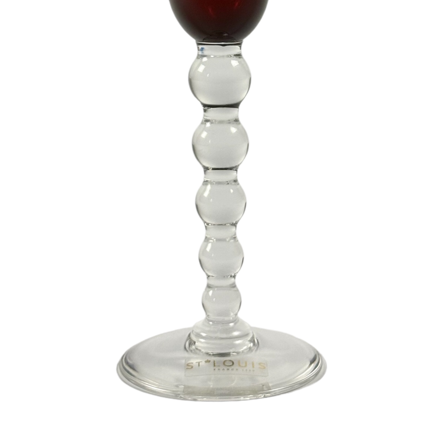 TACA CHAMPANHE BUBBLES CRISTAL VERMELHO, SAINT LOUIS