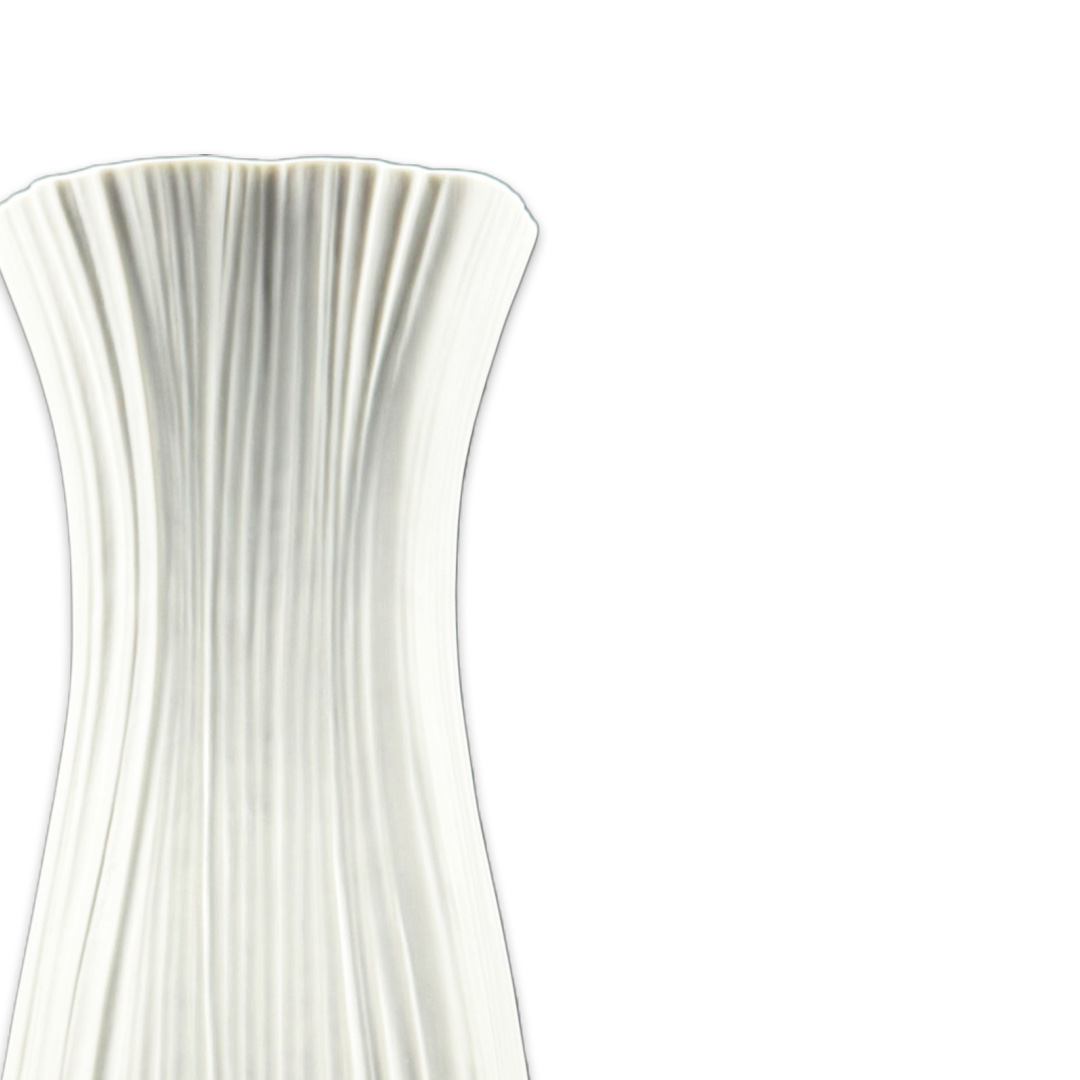 VASO PLISSEE WEISS PORCELANA BRANCO FOSCO ROSENTHAL