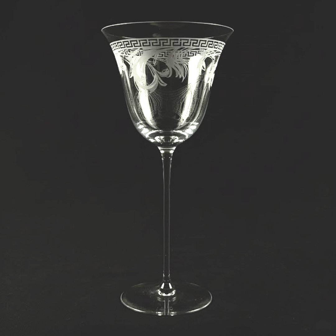 TACA VINHO BRANCO VERSACE ARABESQUE CRISTAL TRANSPARENTE UNITARIO