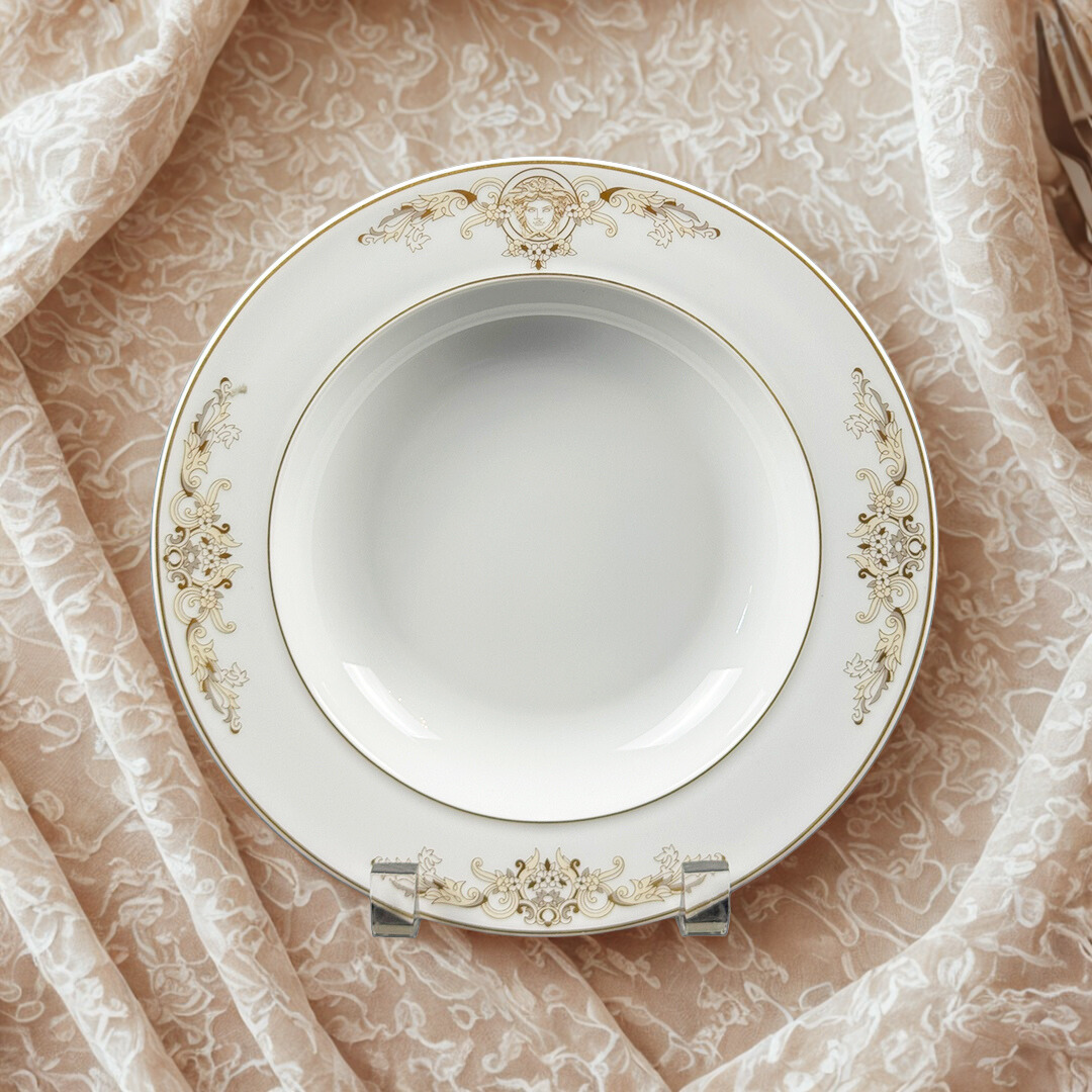 PRATO FUNDO VERSACE MEDUSA GALA PORCELANA UNITARIO