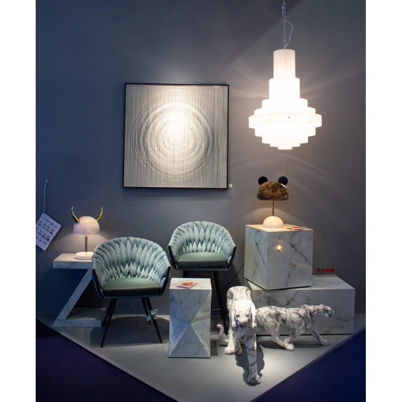 ESCULTURA LEOPARDO MARMORE 