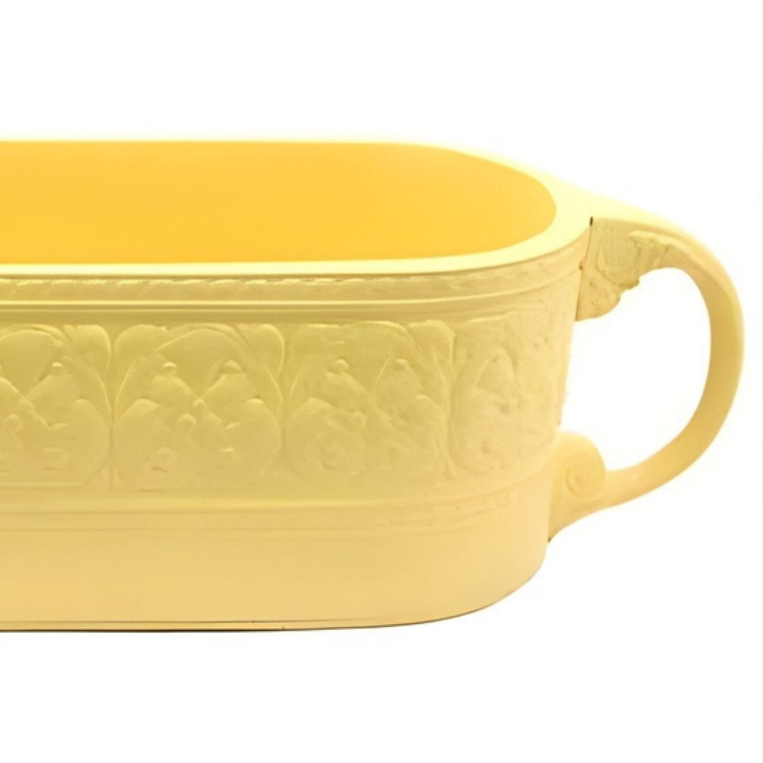 CENTRO MESA/FLOREIRA MACARON RESINA AMARELO MODALI DESIGN