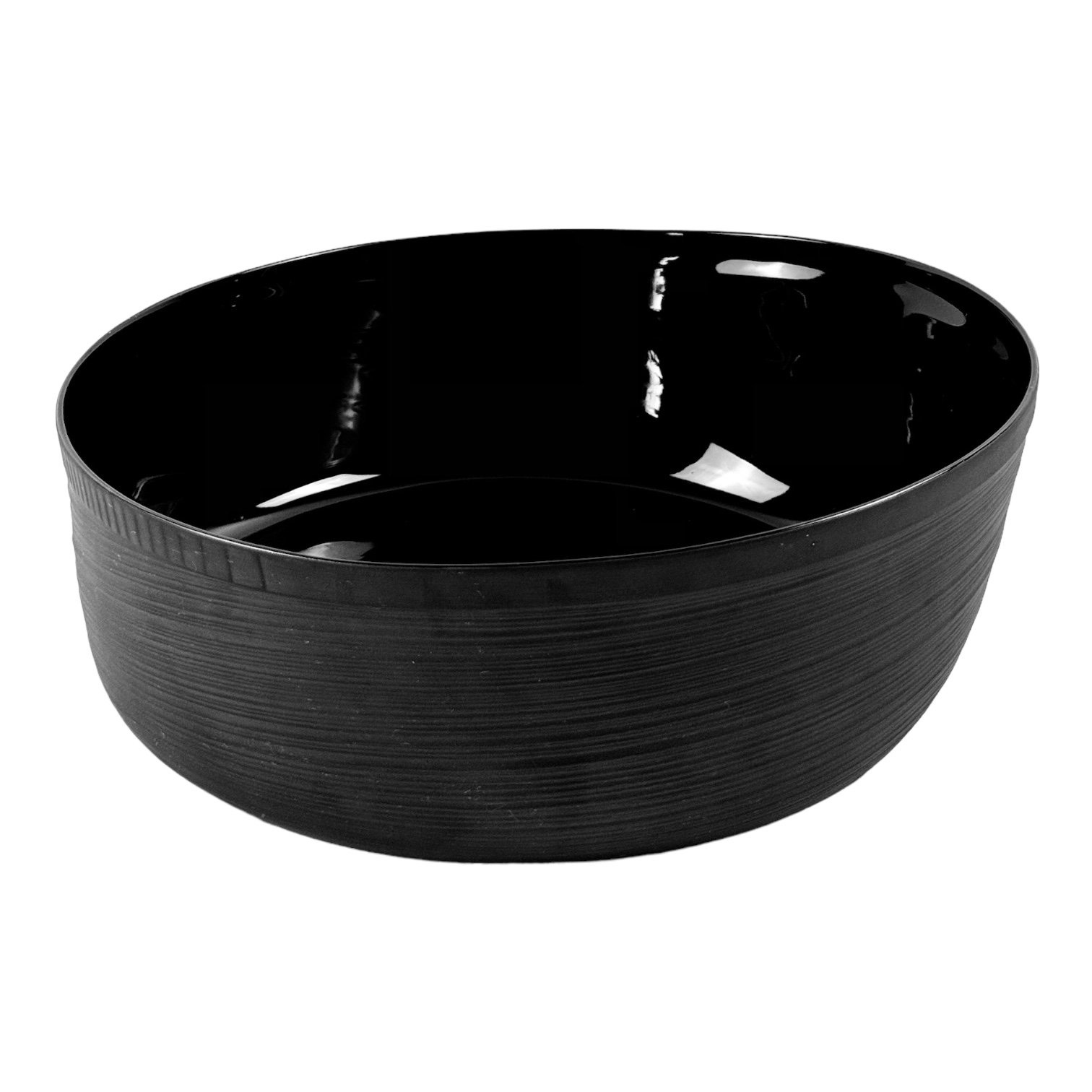 CENTRO MESA PAPYRUS RELIEF PORCELANA PRETO ROSENTHAL