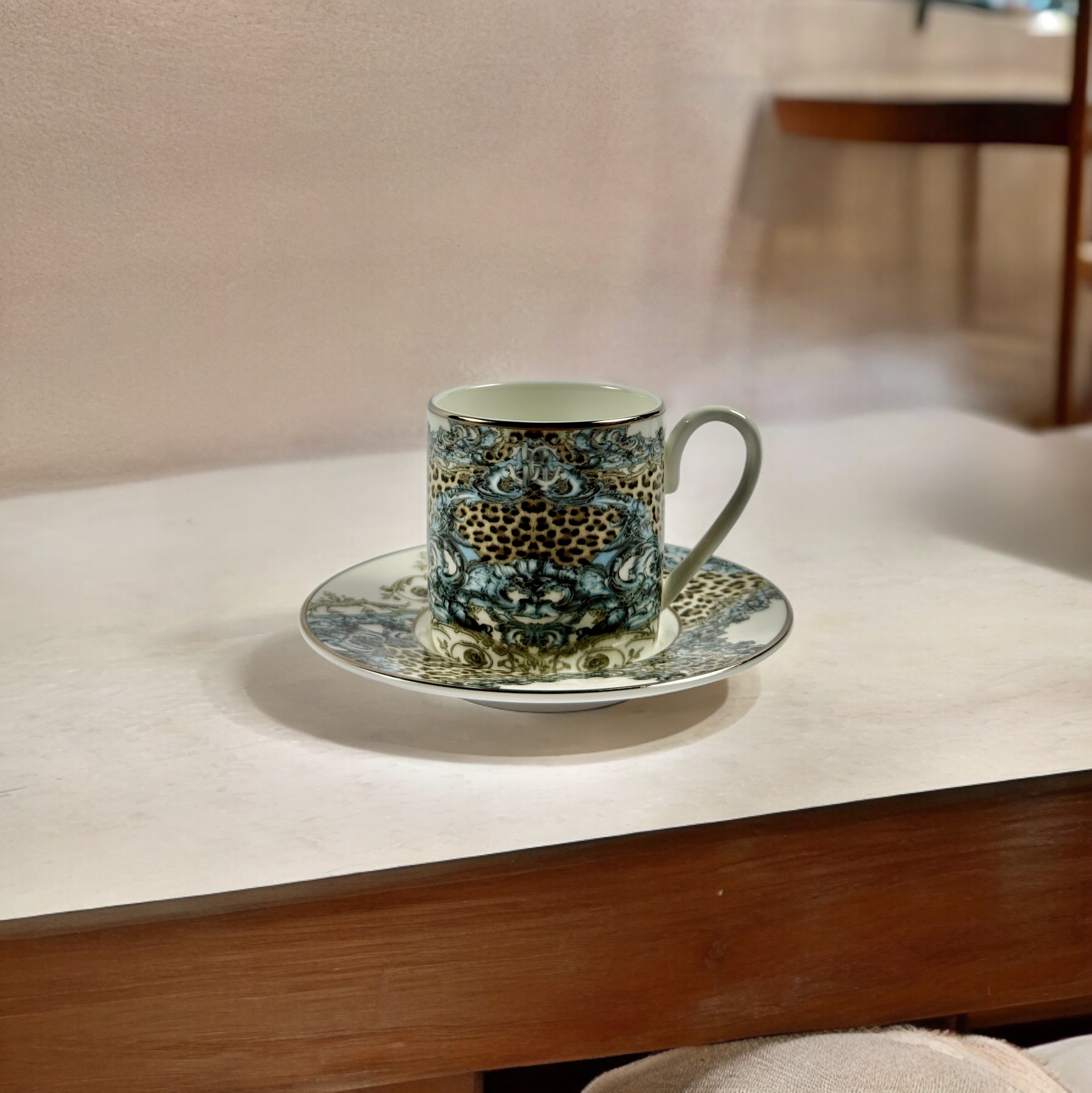 XICARA CAFE+PIRES PALAZZO PITTI TAZZA PORCELANA ROBERTO CAVALLI JOGO 6 PEÇAS