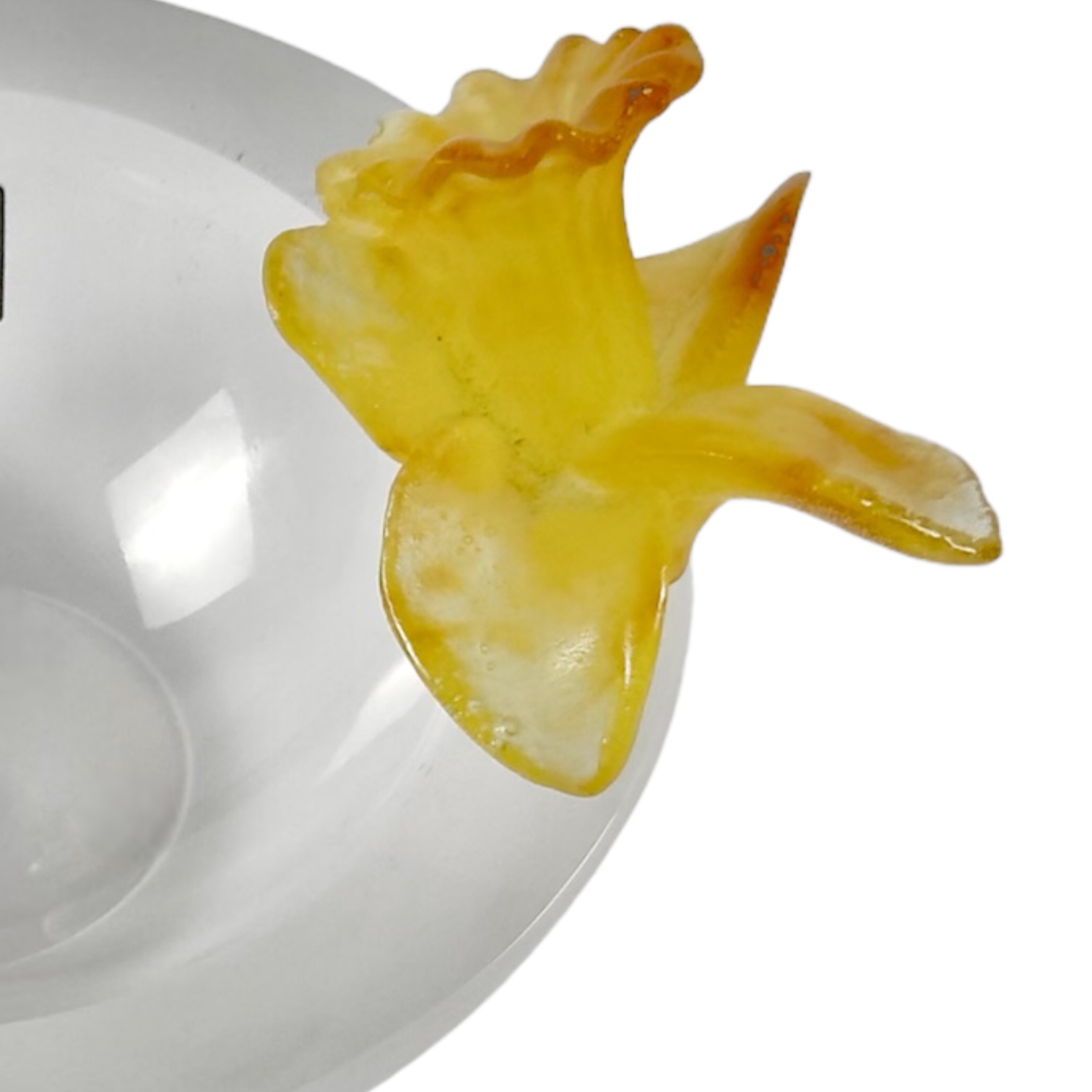 VIDE POCHE COUPELLE JONQUILLES CRISTAL TRANSPARENTE DAUM