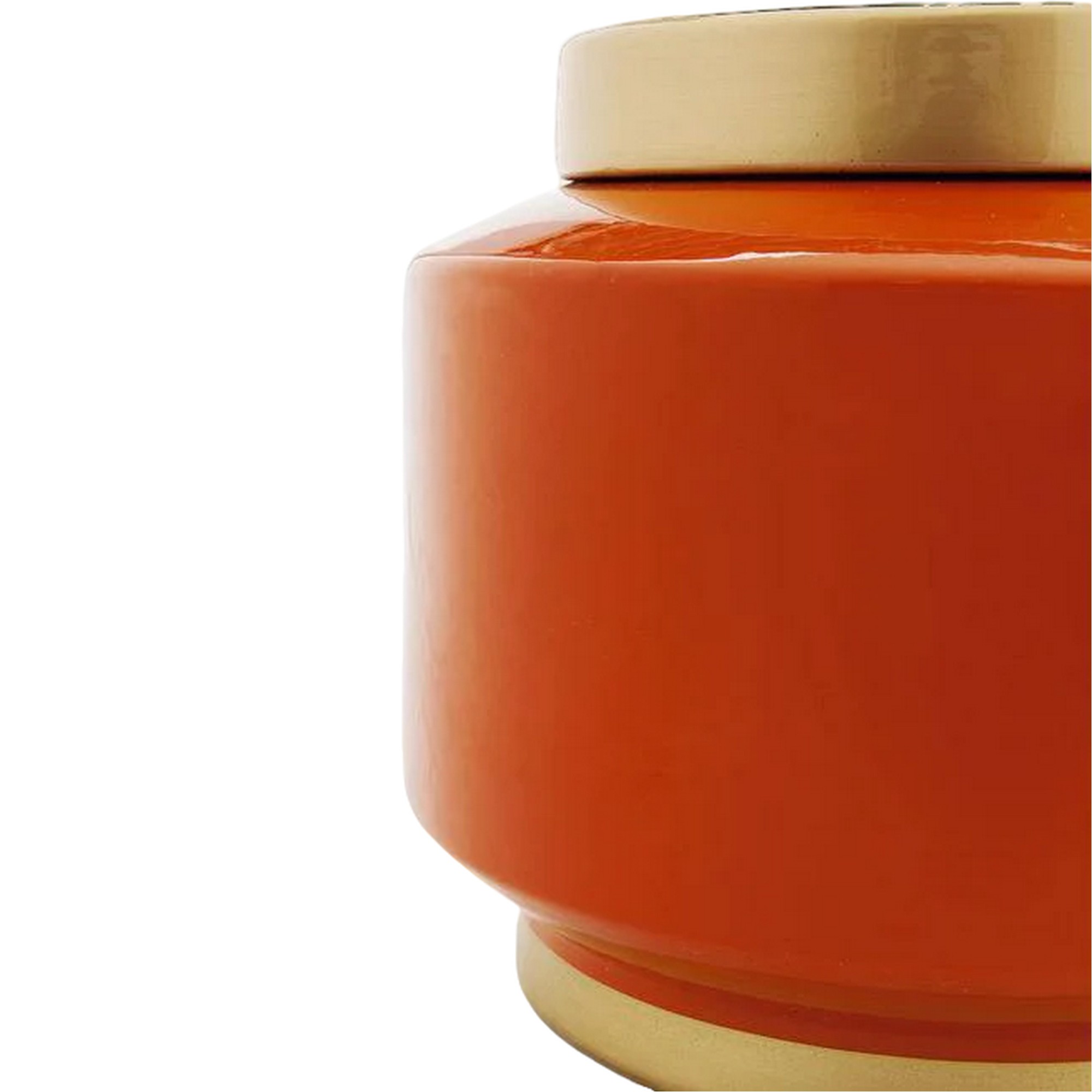 POTICHE ZEBRA LARANJA CERAMICA 