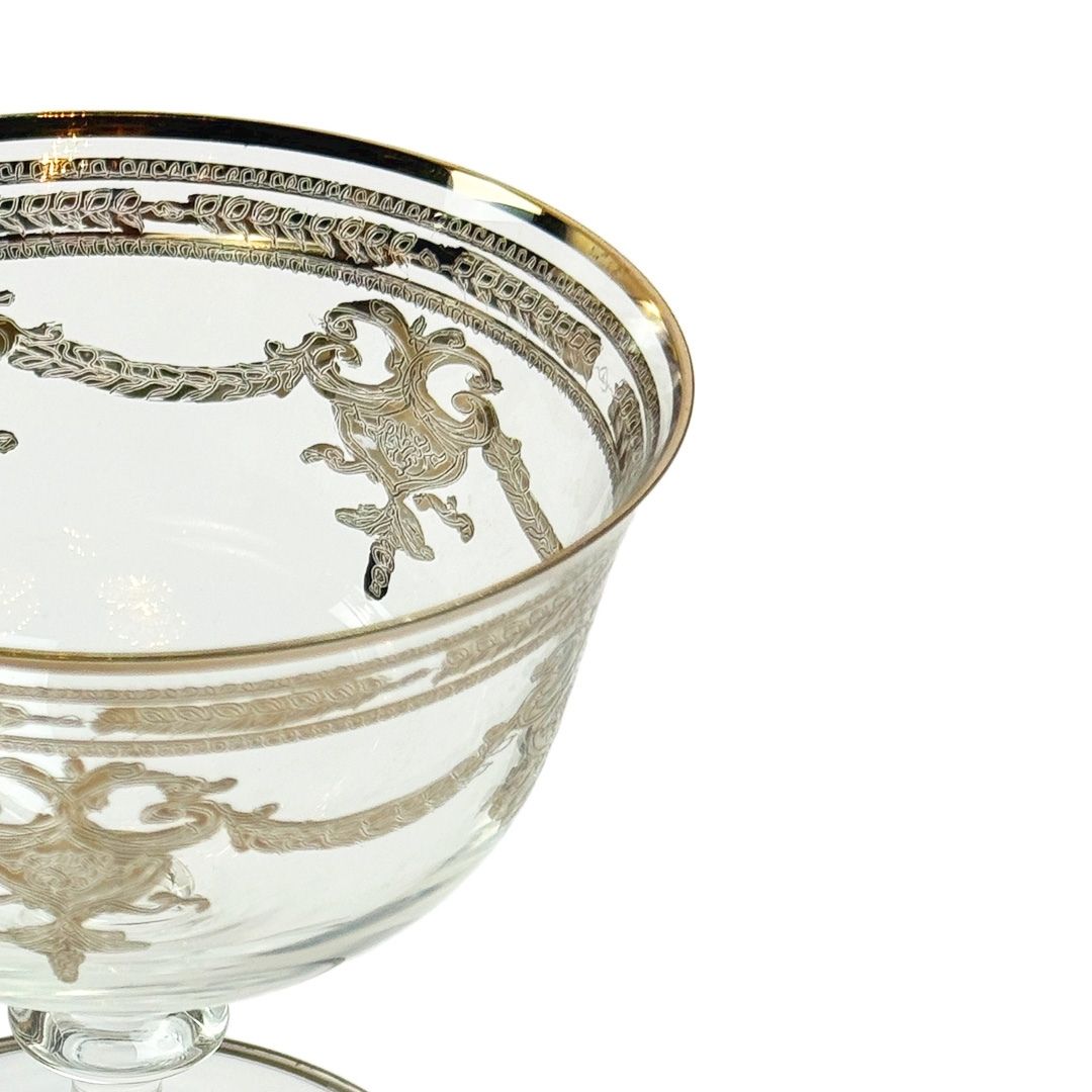 BOWL MUSICA CRISTAL/PRATEADO A CASA K JOGO 6 PEÇAS