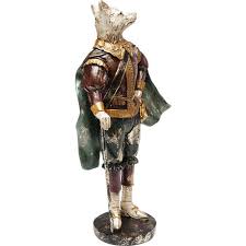 ESCULTURA RAPOSA MOSQUETEIRO RESINA 