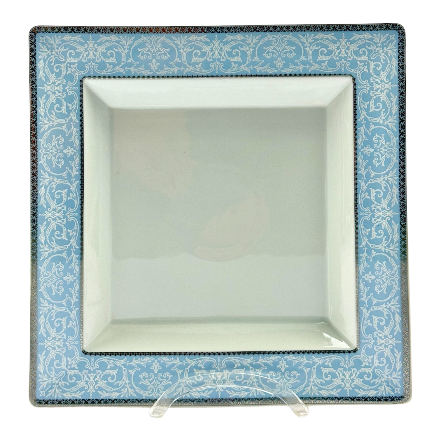 CENTRO MESA QUADRADO PRINCESS BLUE PORCELANA ROSENTHAL