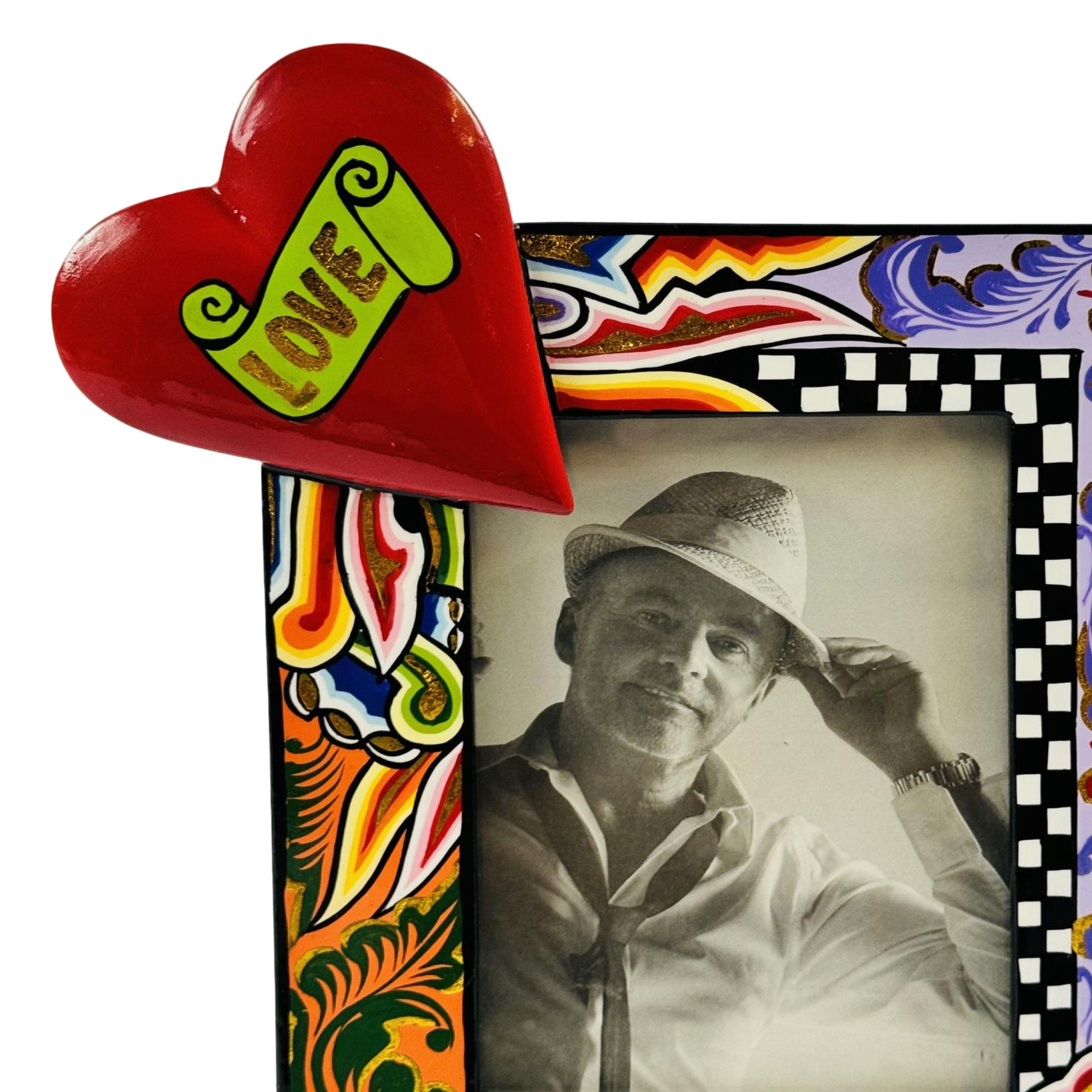 PORTA RETRATO CORAÇÃO FOTO 10X15 MADEIRA TOMS DRAG