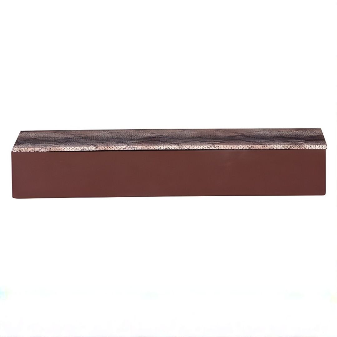 CAIXA RETANGULAR COURO COBRA MARROM MODALI DESIGN