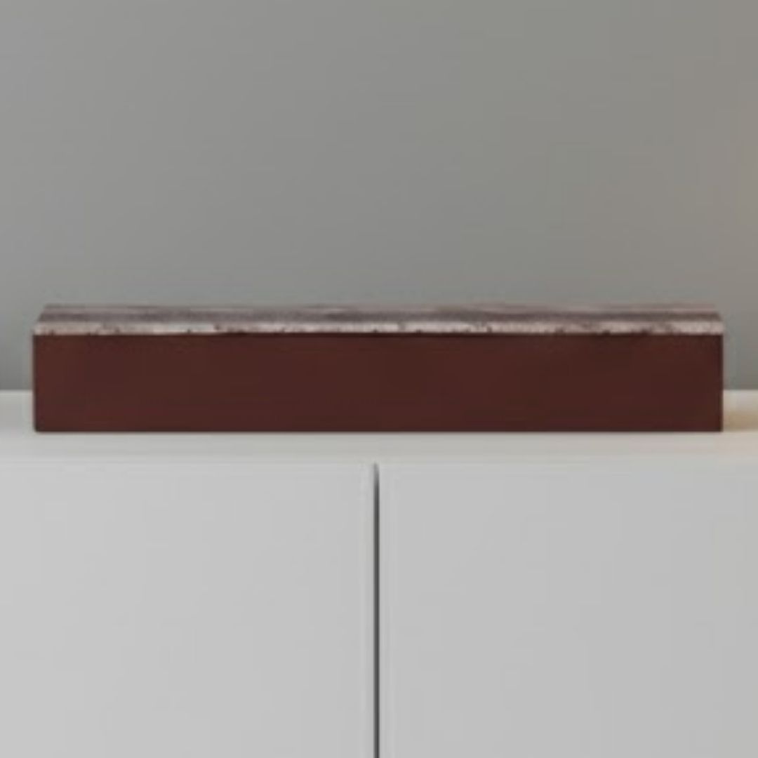 CAIXA RETANGULAR COURO COBRA MARROM MODALI DESIGN