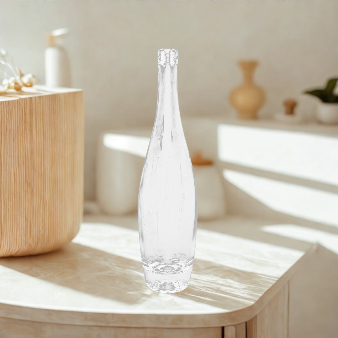 VASO GARRAFA  VIDRO TRANSPARENTE MODALI DESIGN