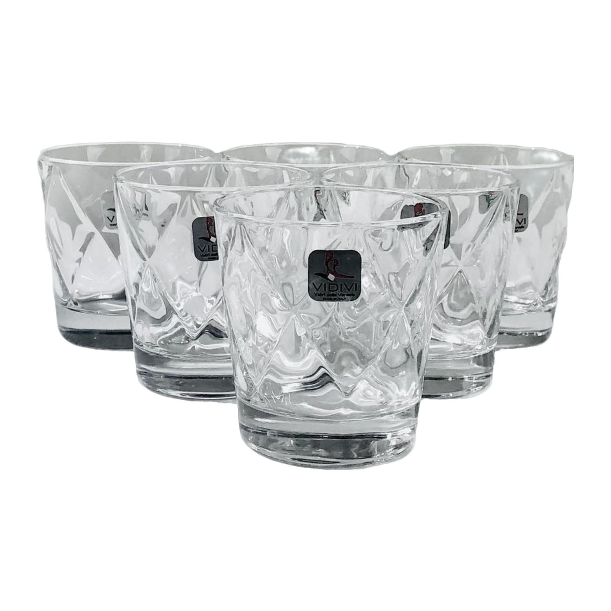 COPO BAIXO CONCERTO VIDRO TRANSPARENTE VIDIVI VETRI (KD&D) JOGO 6 PEÇAS