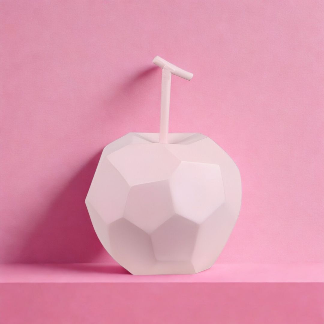 ESCULTURA MACA RESINA ROSA MODALI DESIGN