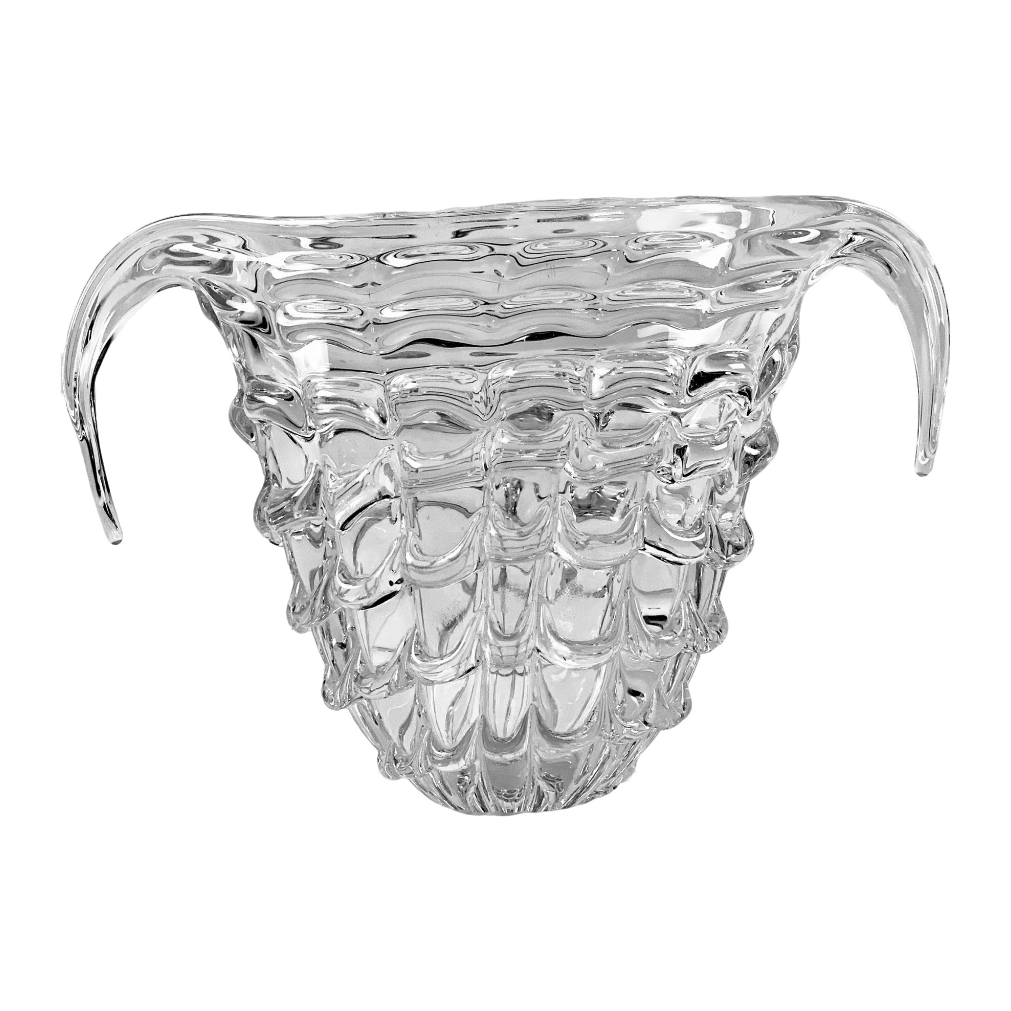 CENTRO DE MESA/VASO CRISTAL TRANSP C/ALCA STUDIO MANTO