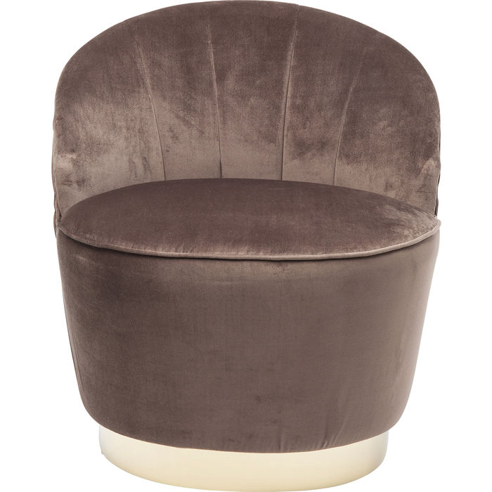 POLTRONA S/BRACO TECIDO SUEDE MARROM 