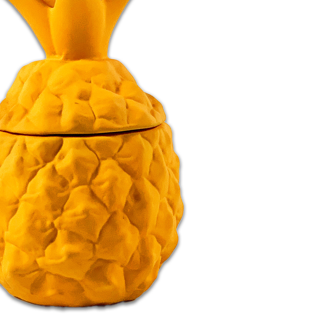 ESCULTURA ABACAXI MEDIO CERAMICA AMARELO SOL MODALI DESIGN