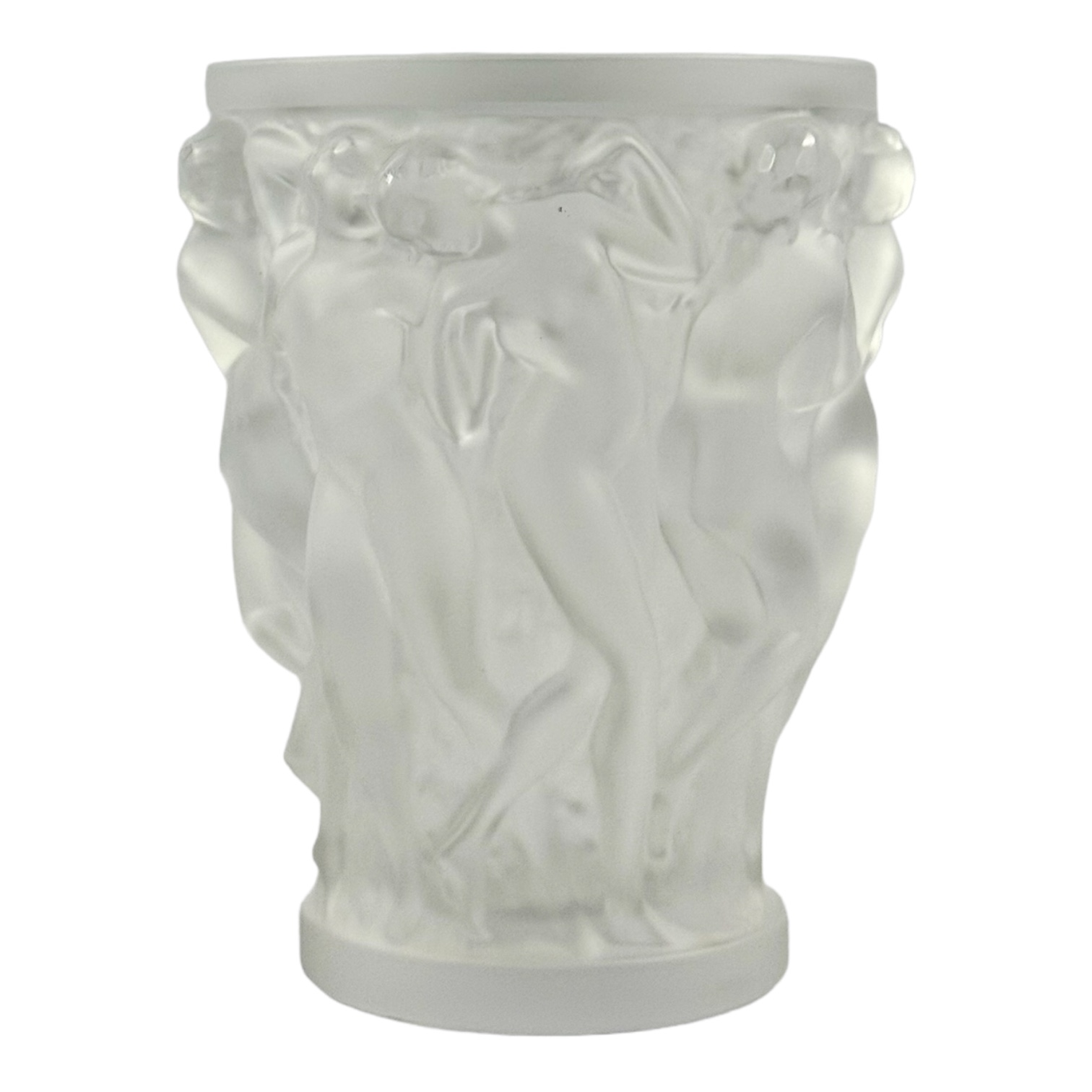 VASO BACCHANTES PEQUENO CRISTAL BRANCO FOSCO LALIQUE