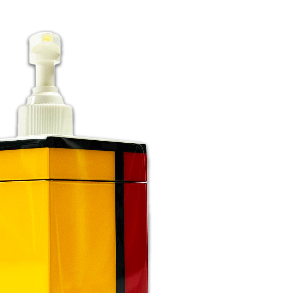 PORTA SABONETE LIQUIDO MADEIRA LAQUEADA MULTICOLORIDA PACIFIC CONECTIONS