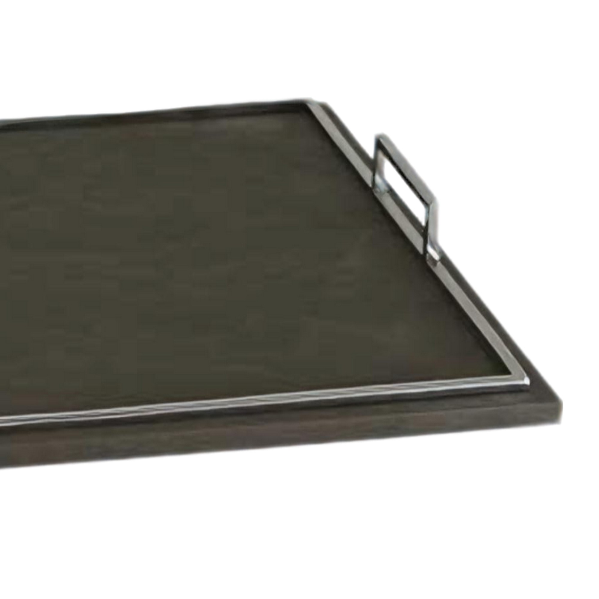 BANDEJA QUADRADA ASA MADEIRA ESPELHADA MODALI DESIGN