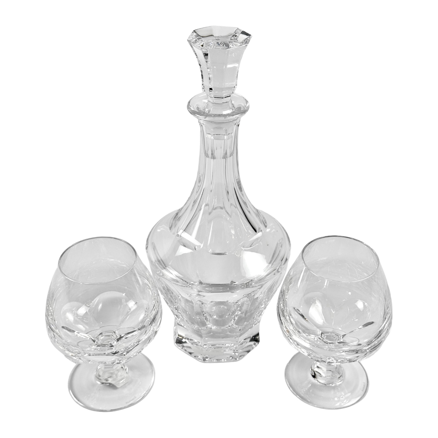 GARRAFA CONHAQUE DUBARRY C/2 TAÇAS CRISTAL TRANSPARENTE FABERGE