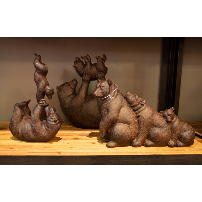 ESCULTURA URSOS ARTISTICOS MAOS RESINA 