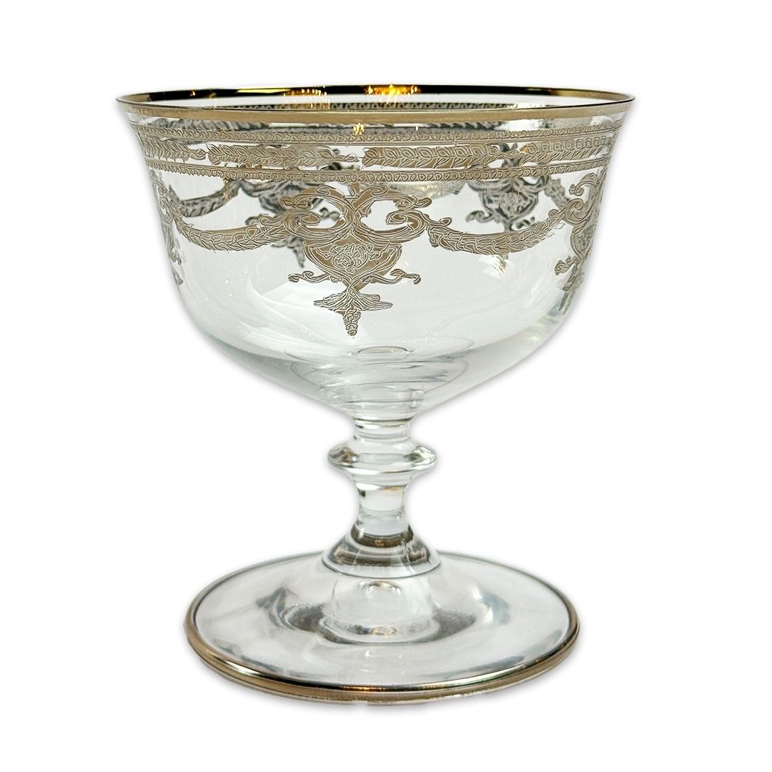 BOWL MUSICA CRISTAL/PRATEADO A CASA K JOGO 6 PEÇAS