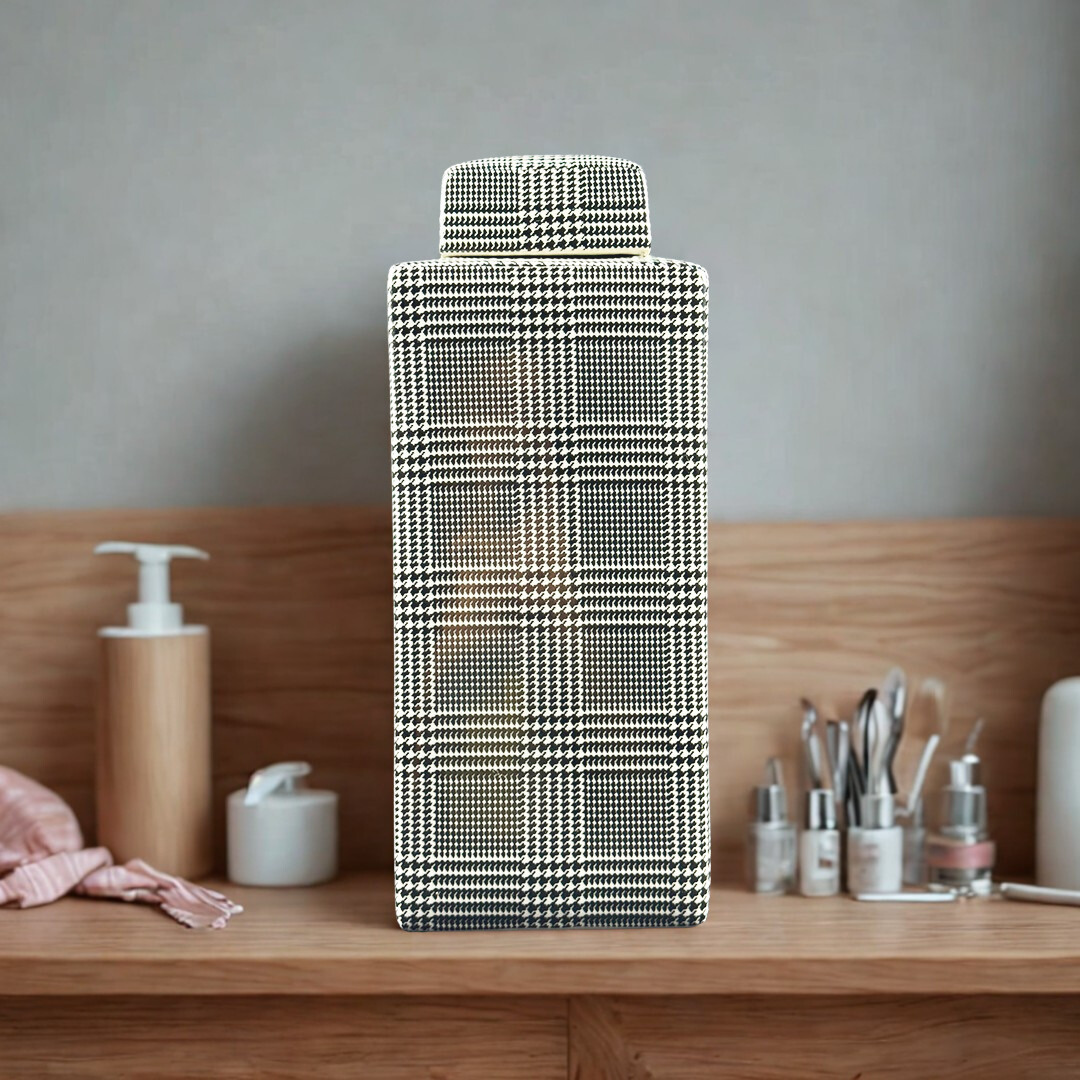 POTICHE XADREZ CERAMICA 