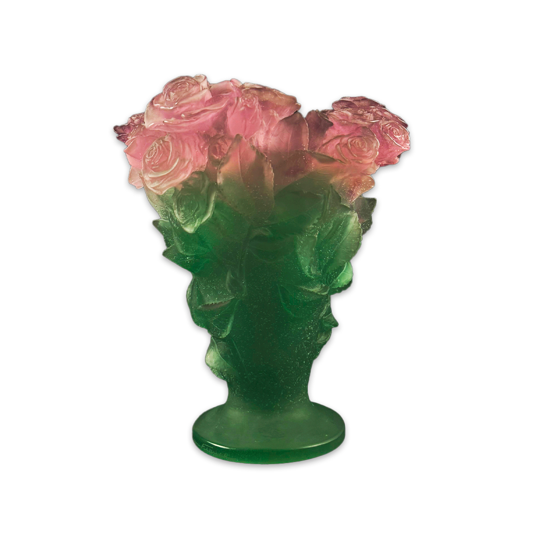 VASO ROSES CRISTAL DAUM
